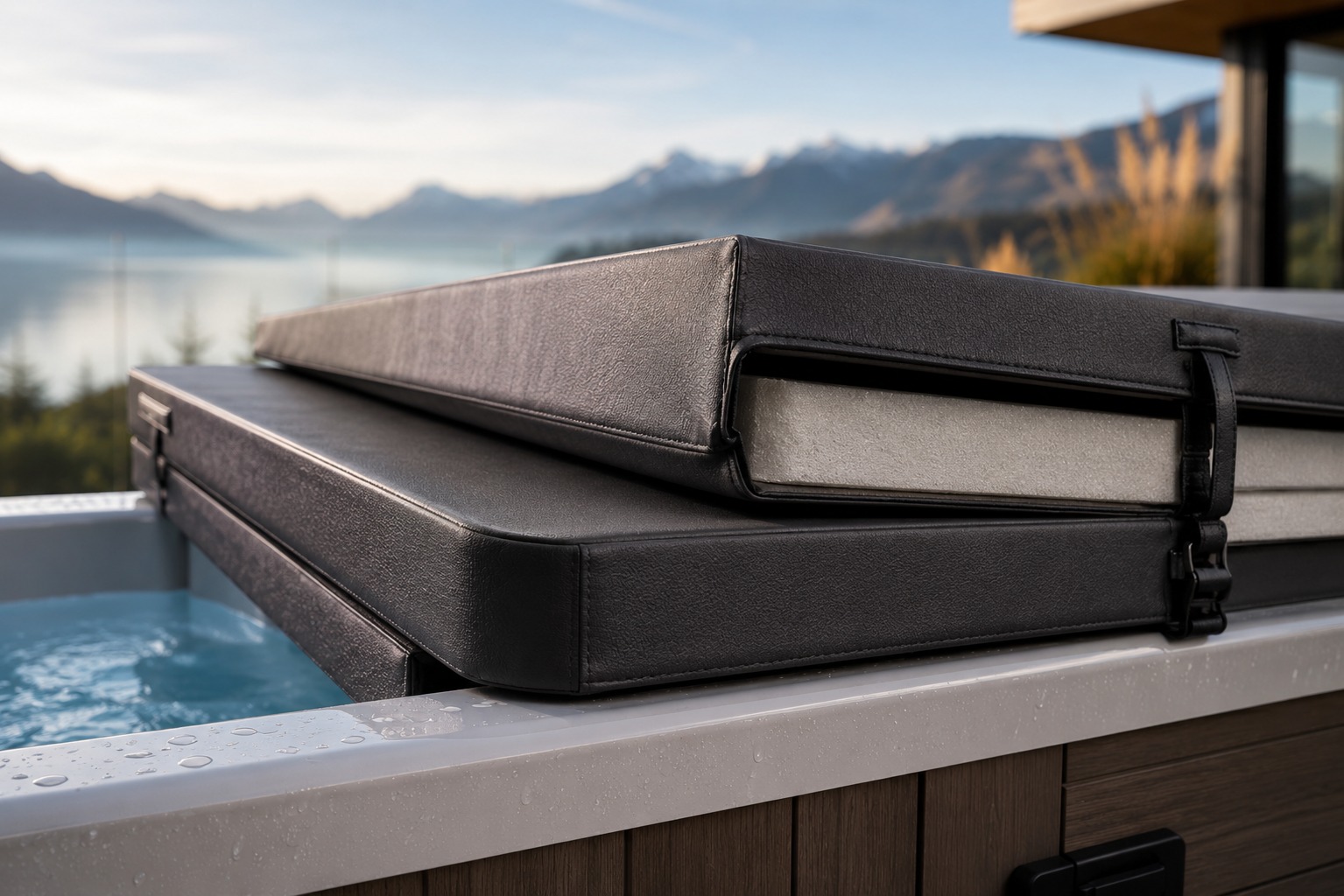 Gefaltete Abdeckung im Detail