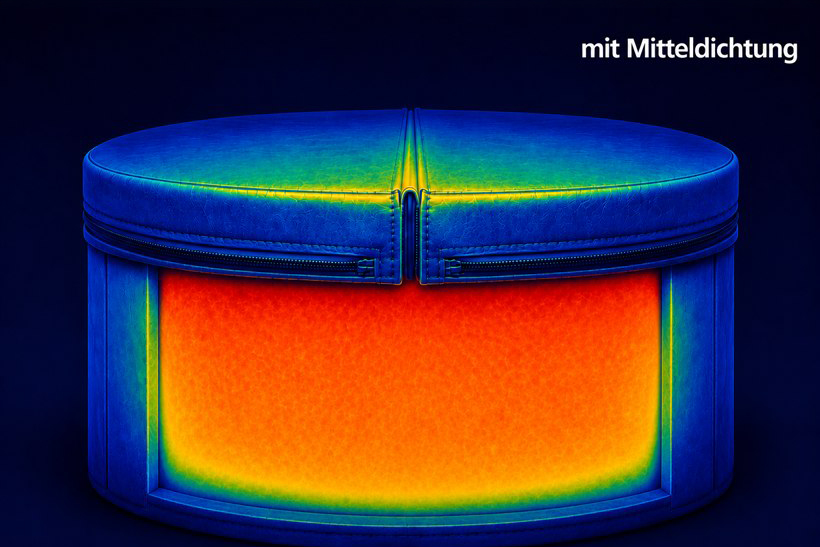 Mit Mitteldichtung bleibt die Wärme im Becken