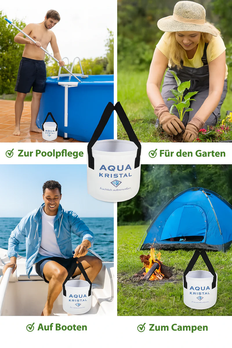 AquaKristal Chemietragetasche - Faltpütz 20 Liter Fassung