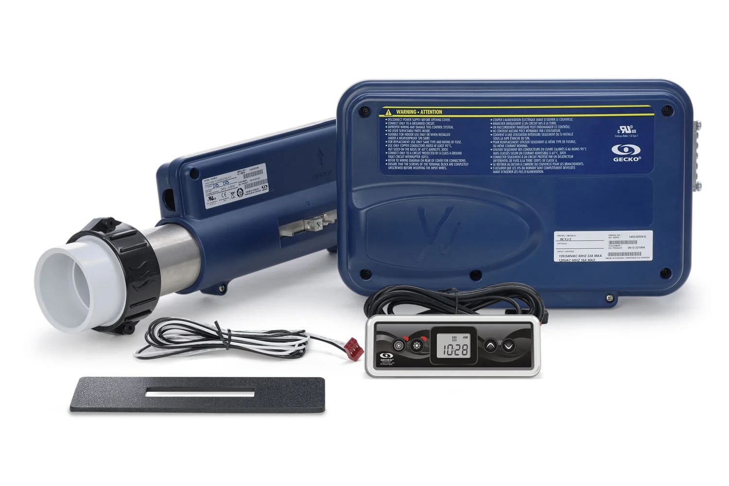 Gecko in.yj-3 Komplett-Set – Steuerung, 2 kW Heizung, in.k300 Bedienfeld, Kabel (0612-300003)