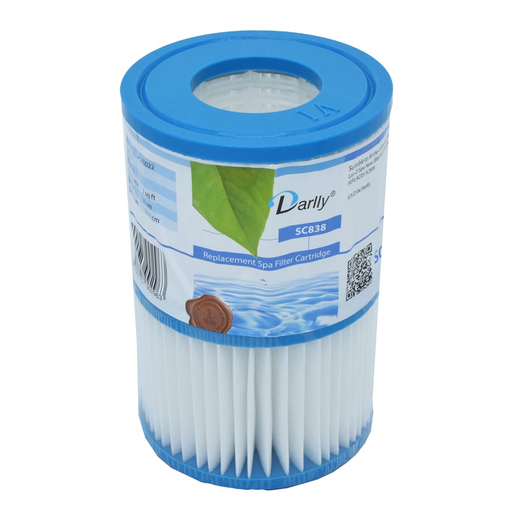 Darlly SC838 – Kartuschenfilter 10.2 × 8 cm, Lay-Z-Spa (2 Stk.)