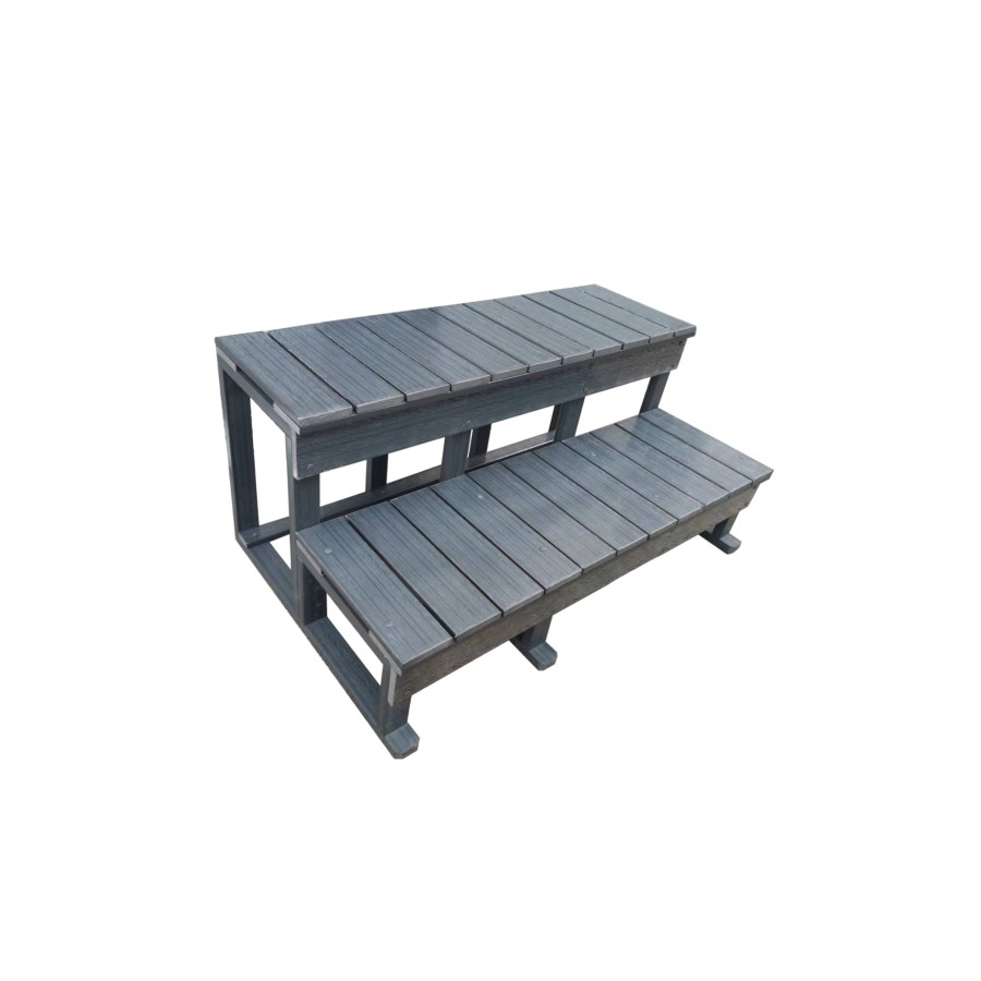 Whirlpool-Treppe, 2-stufig, 80 x 35 cm – Grau 01C