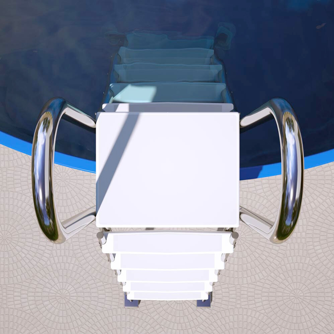 Aatralpool Sicherheitshochbeckenleiter V2A für Pools bis zu 150cm