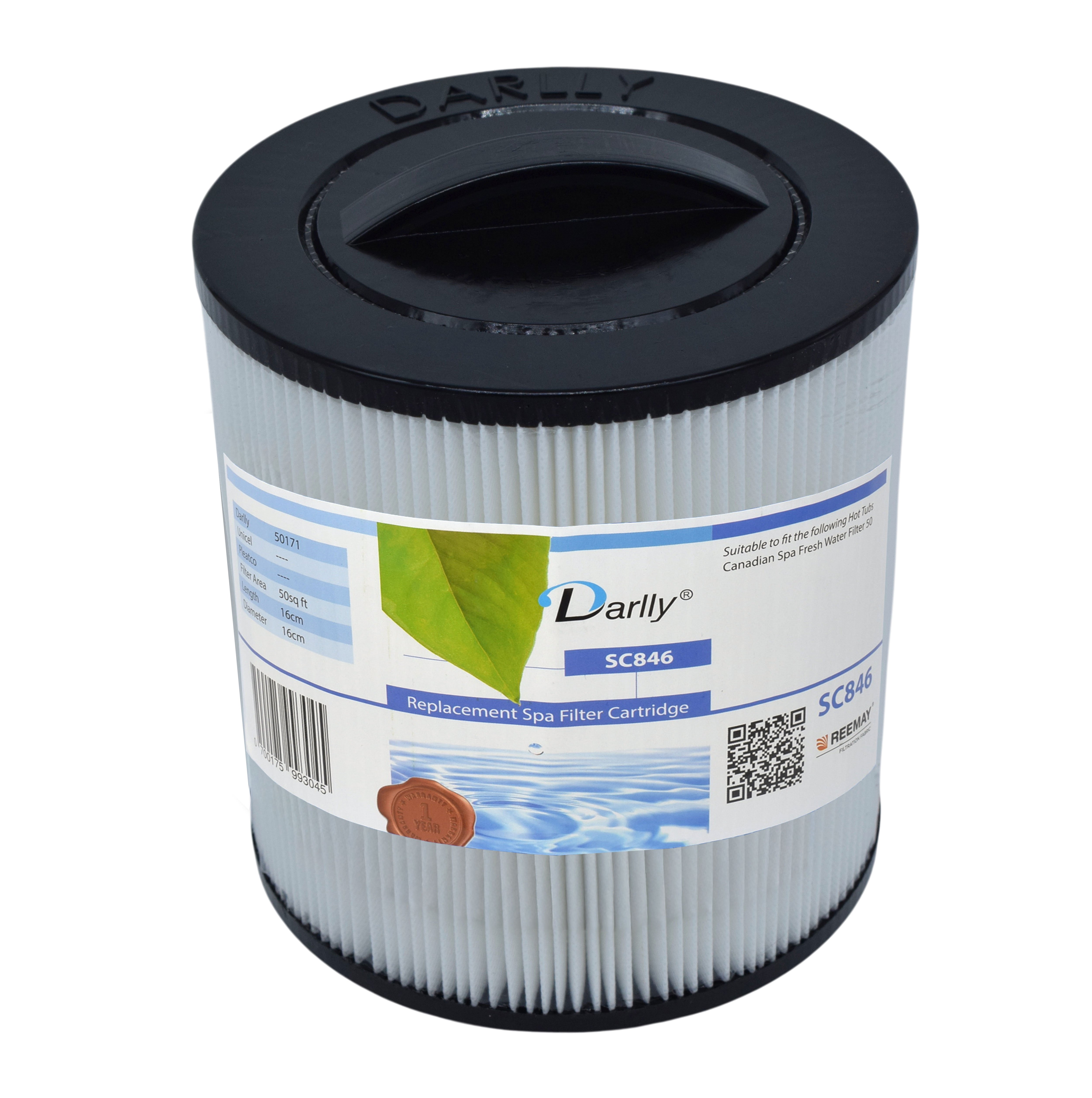 Darlly SC846 – Kartuschenfilter 15 × 16 cm, Canadian Spa / Bubbelkoning