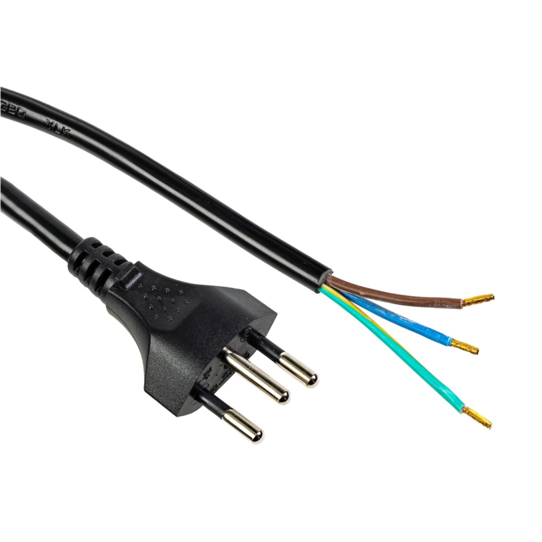 Kabel mit Stecker 3m, Td3x1 T12 7cm abisoliert + Hülsen Kabel mit Stecker 3m, Td3x1 T12 7cm abisoliert + Hülsen