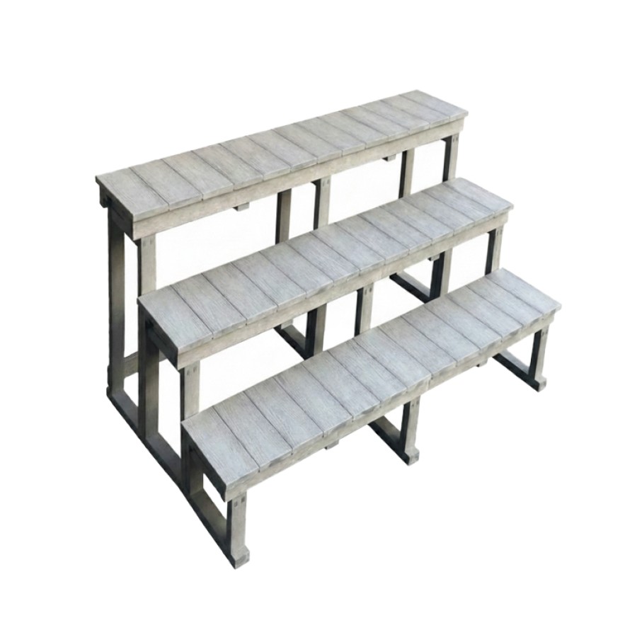 Swimspa-Treppe, 3-stufig – Hellgrau H15