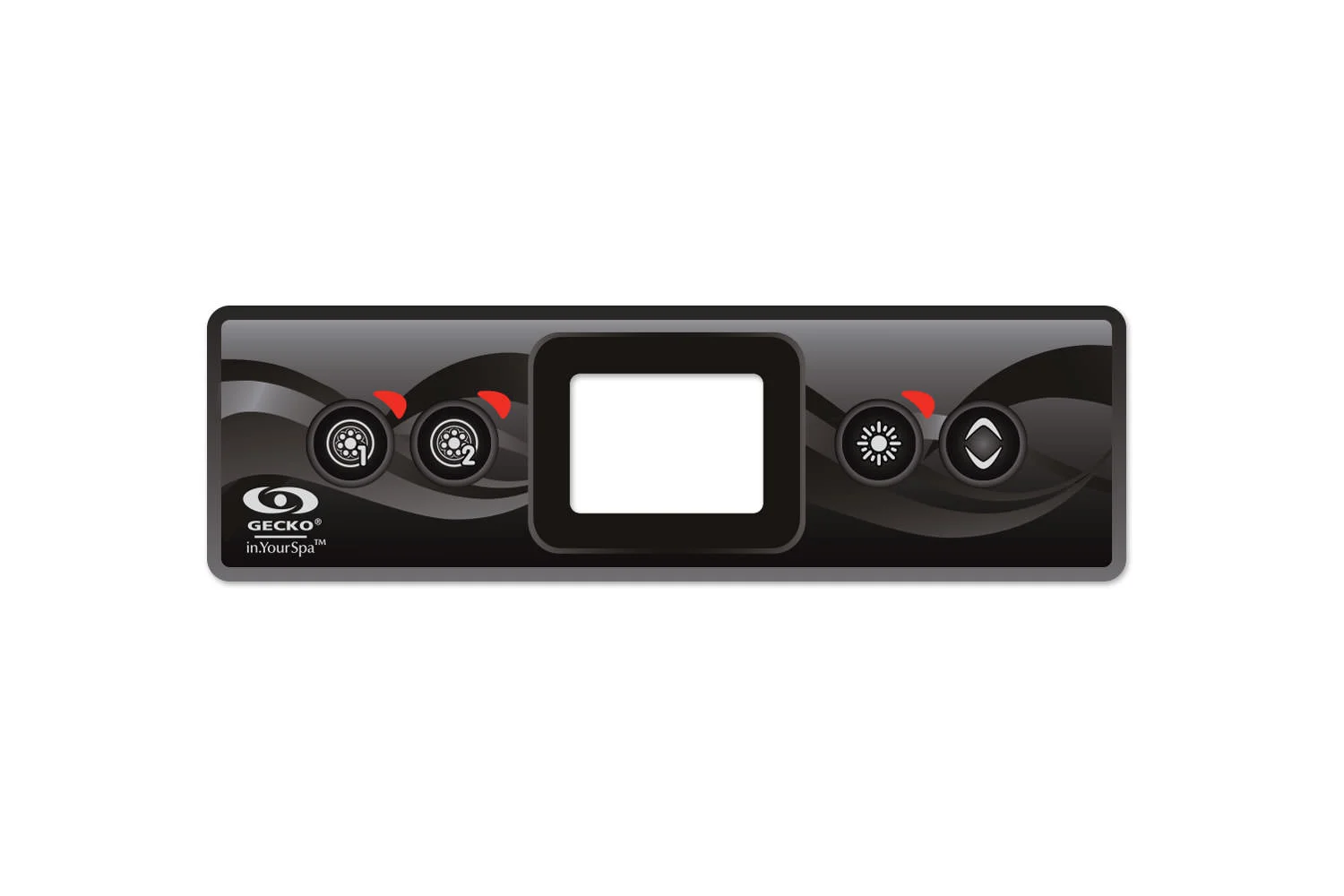 Gecko Overlay für in.k300-2OP Bedienfeld – Tastenfolie 4 Tasten, 2 Pumpen (9916-101500)