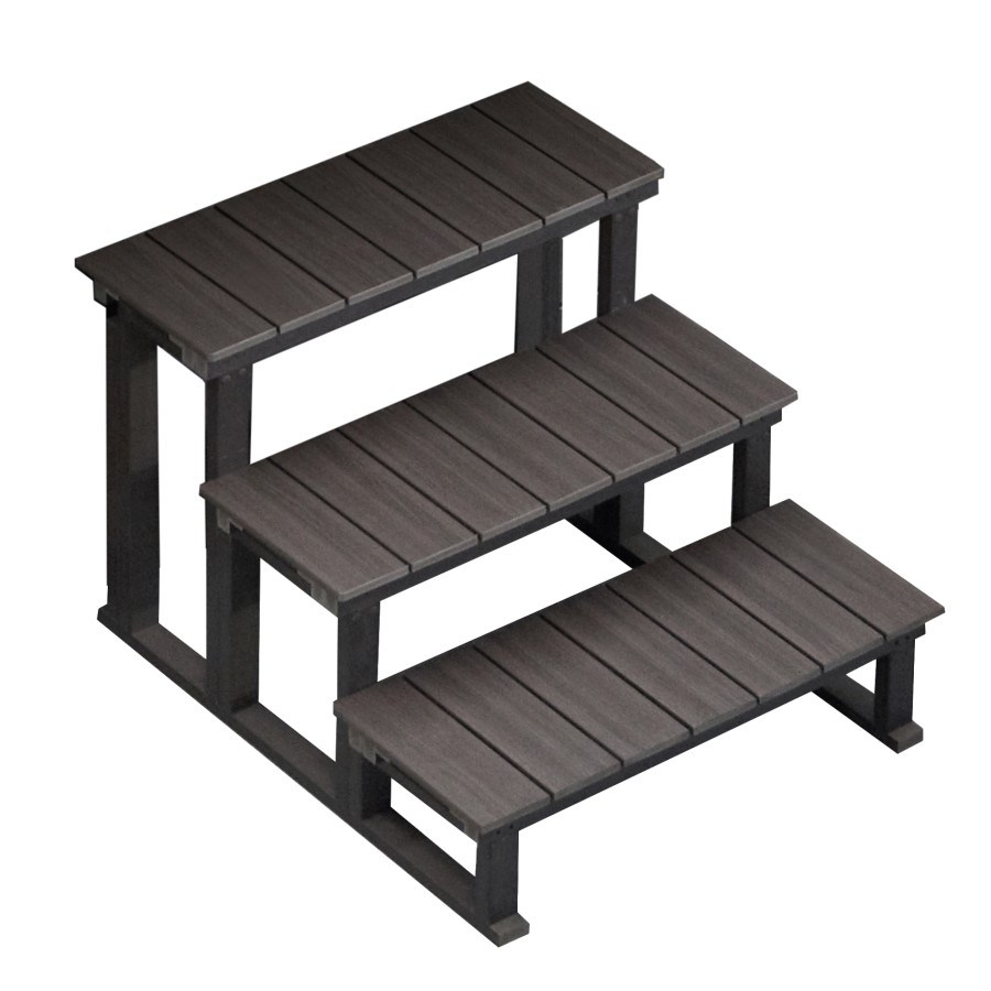 Swimspa-Treppe, 3-stufig, 81 x 77 cm – Driftwood Grey H20B