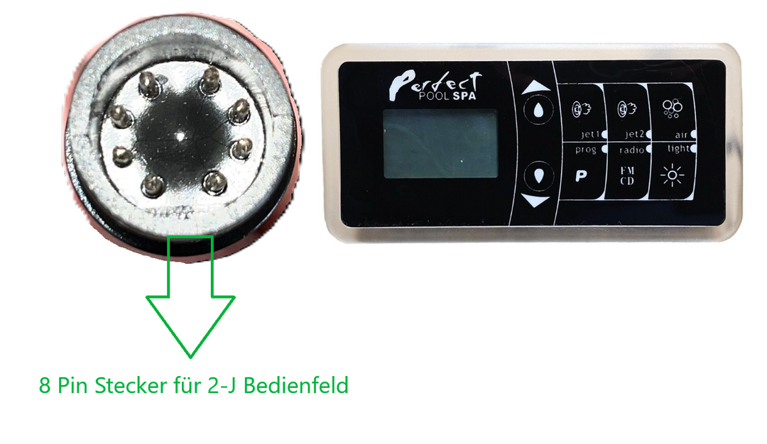 Perfect Pool Bedienfeld 2-J mit Overlay