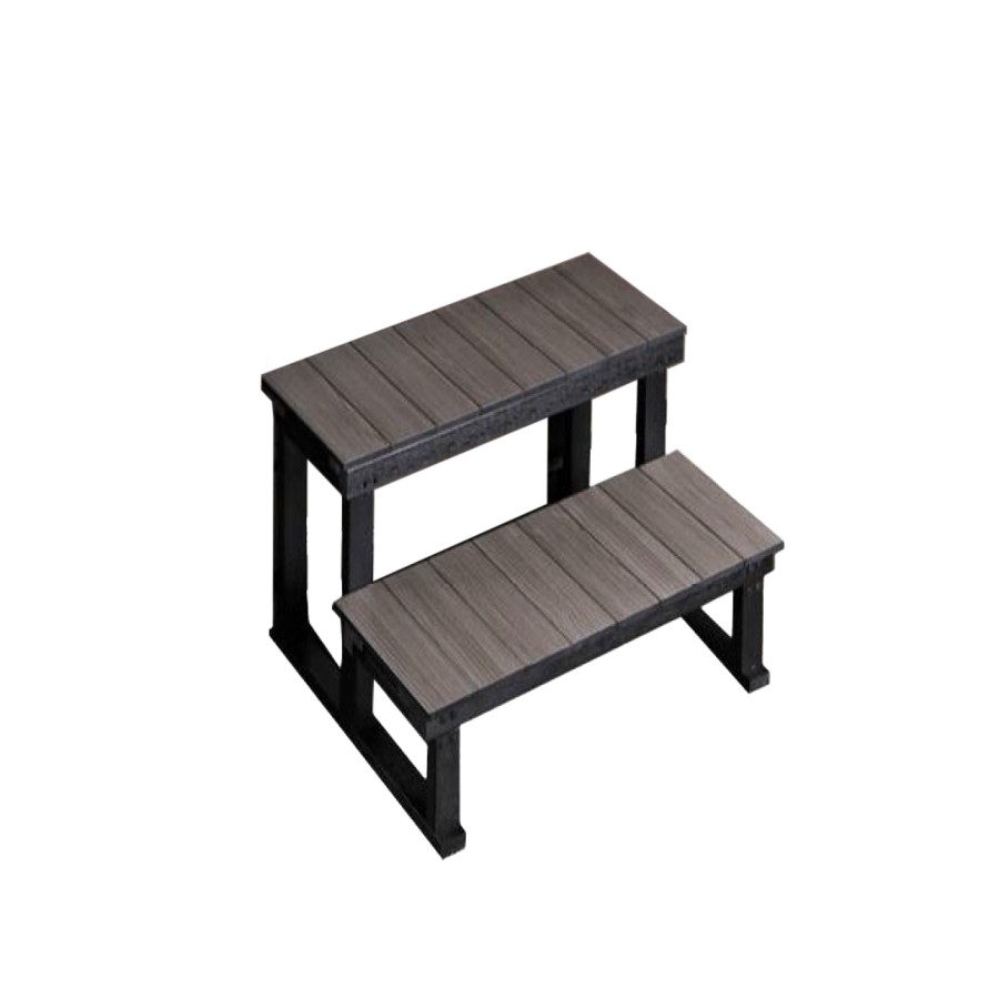 Whirlpool-Treppe, 2-stufig, 76.5 x 52 cm – Brushed Grey H12