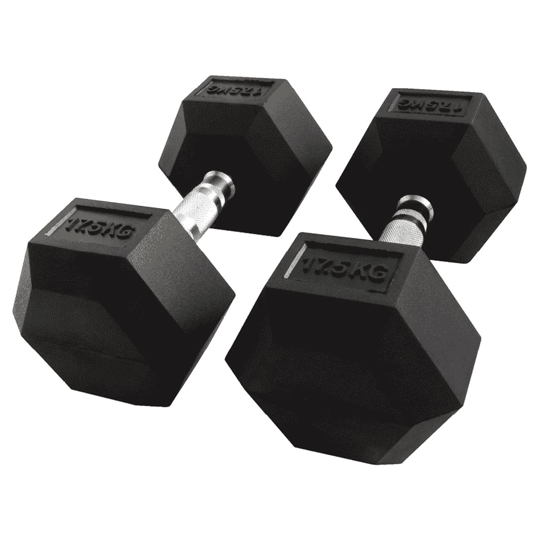 Sechseckige Gummi-Hantel