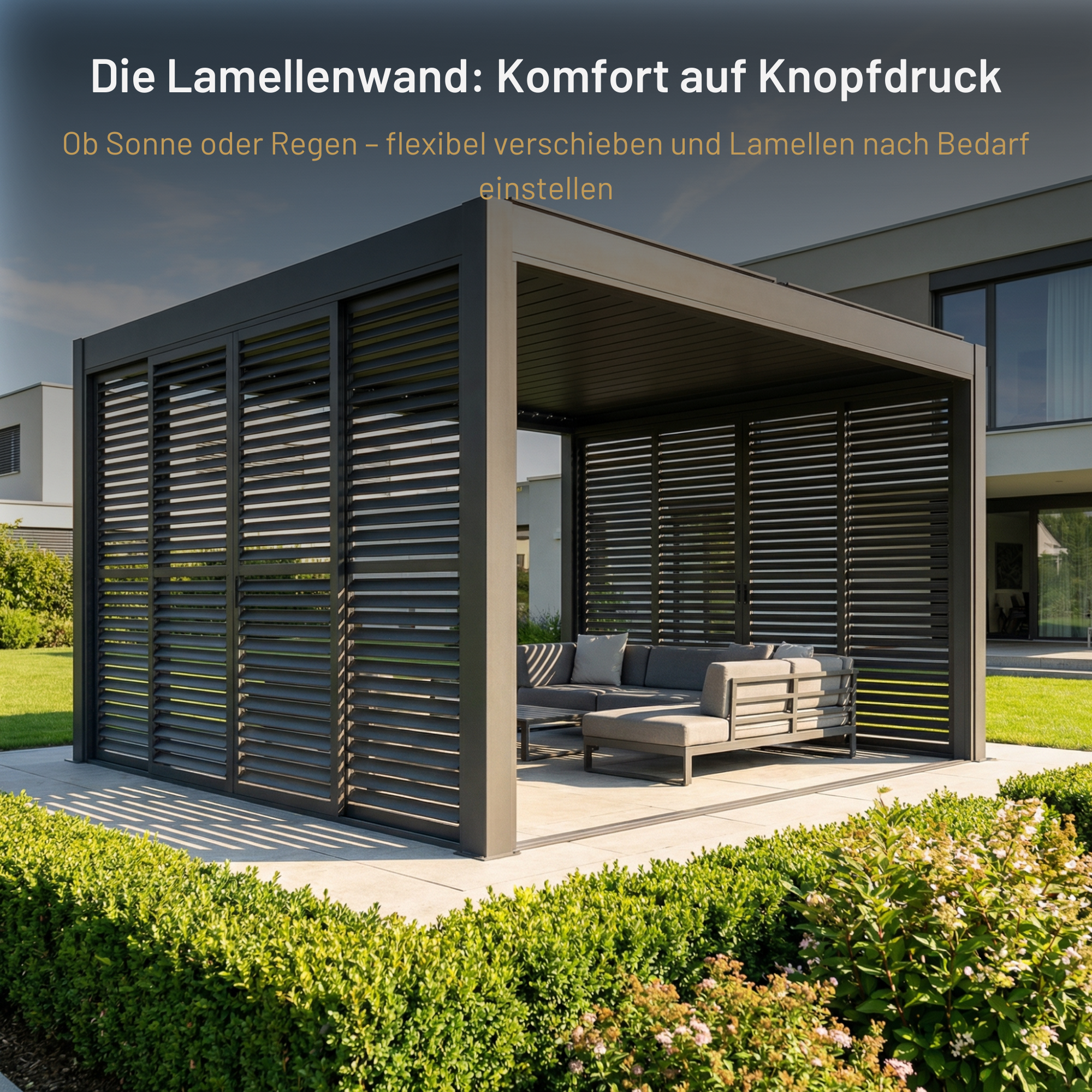 Sky schiebbare Lamellenwand 3m