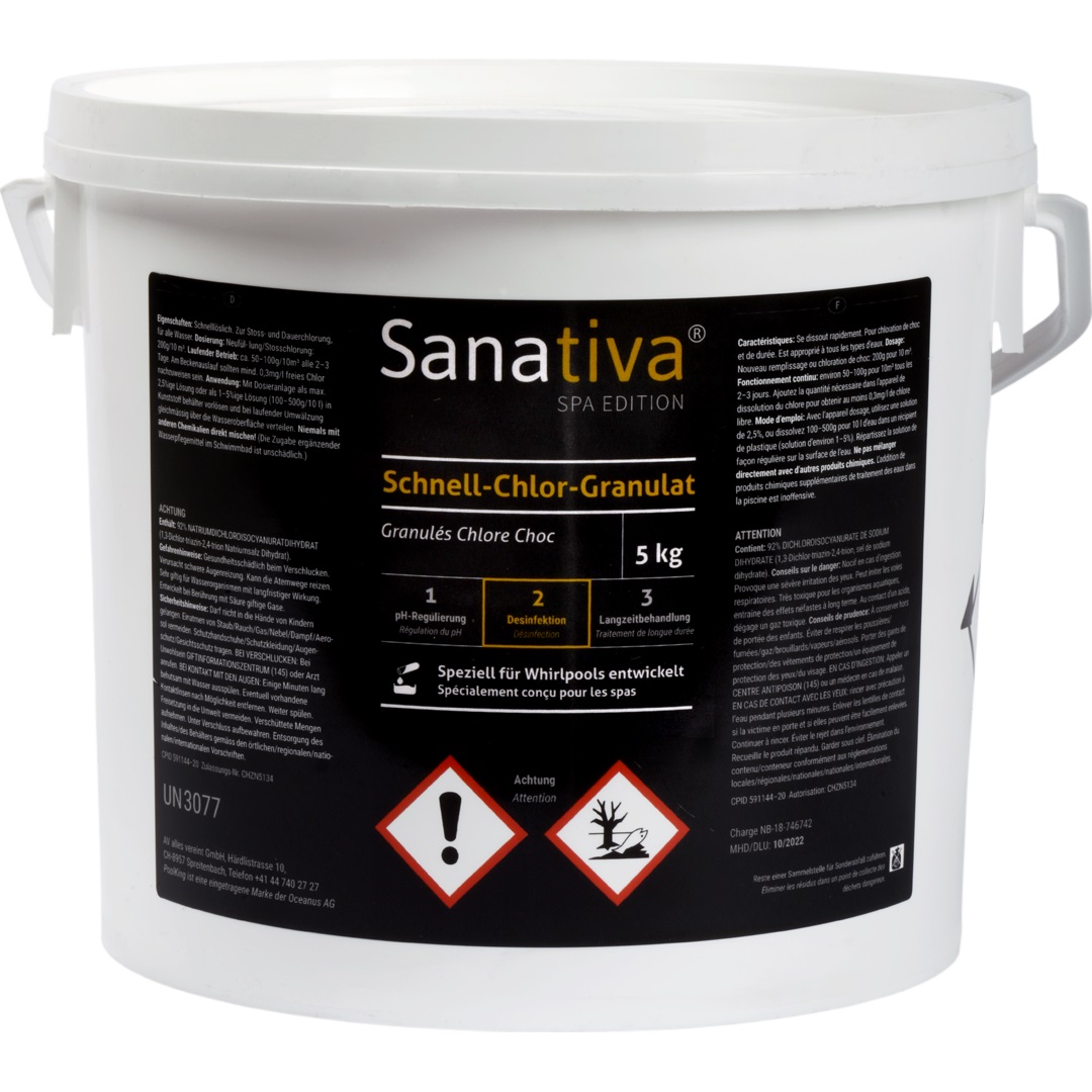Sanativa  Schnell-Chlor Granulat 5kg Sanativa  Schnell-Chlor Granulat 5kg