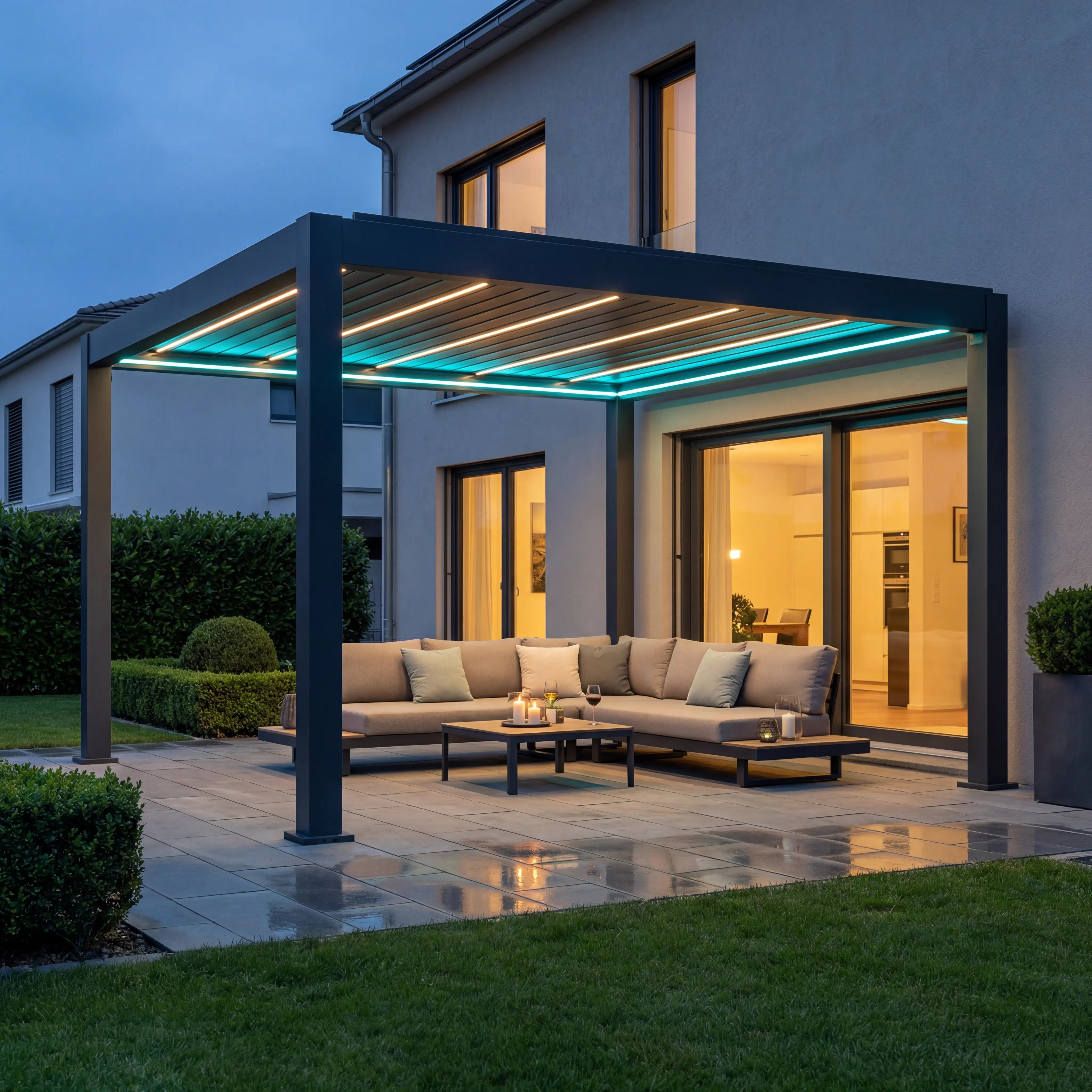 SkyMax Ultra Aluminium LED Pergola 4x4m motorisiert