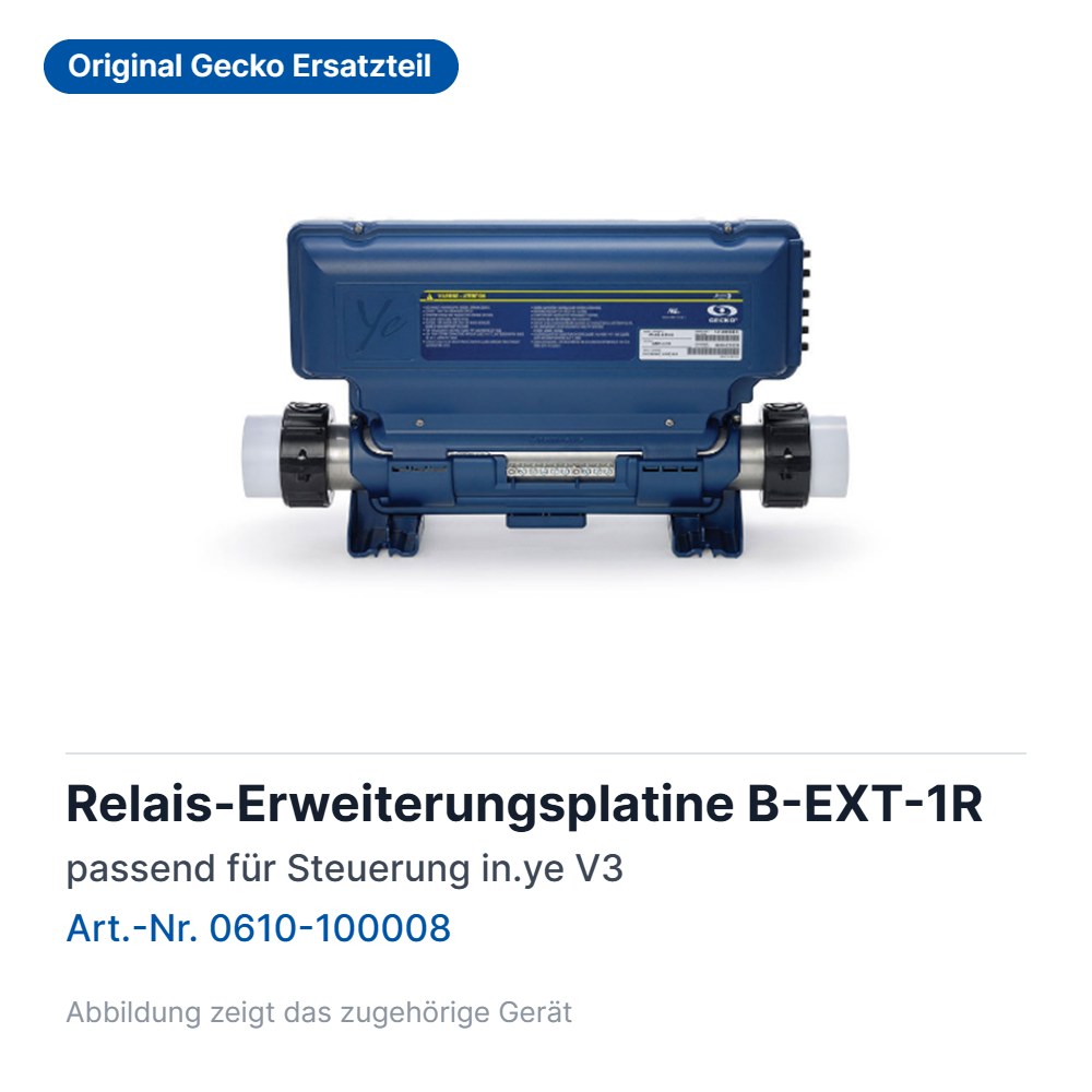 Gecko Relais-Erweiterungsplatine B-EXT-1R-CE für in.ye V3 (0610-100008)