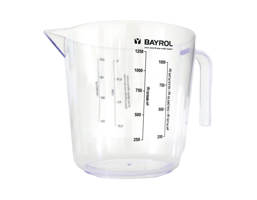 Bayrol Messbecher 1 l mit graduierter Skala (kg und L). Bayrol Messbecher 1 l mit graduierter Skala (kg und L).