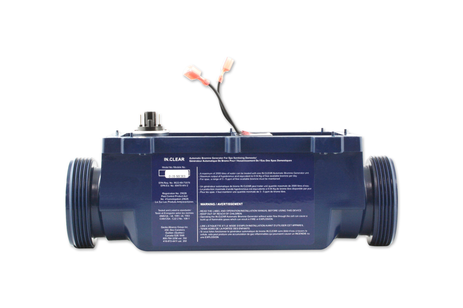Gecko Graphit-Zelle für in.clear 100 und in.clear 200 – Ersatz-Elektrolysezelle (9920-101492)