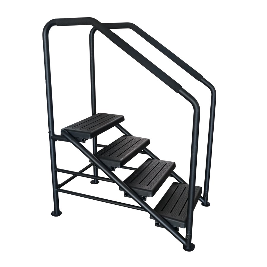 Swimspa-Treppe, 4-stufig, Breite 76 cm – Schwarz