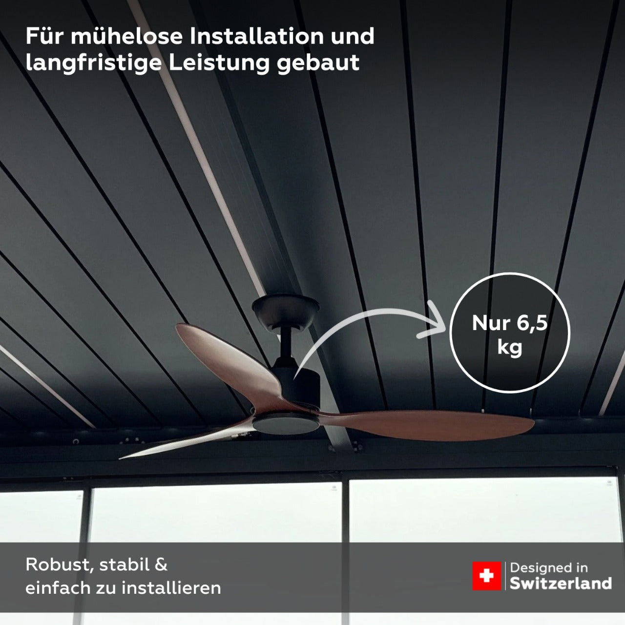 Sky Pergola Ventilator 132 cm mit Fernbedienung