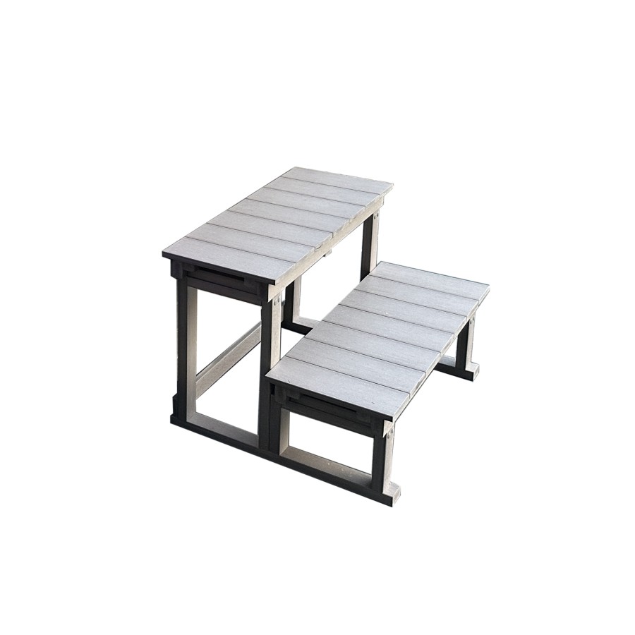 Whirlpool-Treppe, 2-stufig – Grau H15