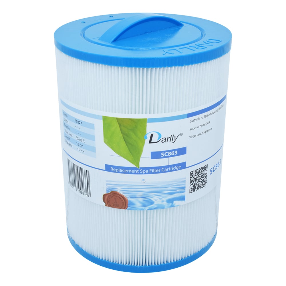 Darlly SC863 – Kartuschenfilter 15 × 18 cm, Superior Spas